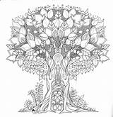 Colorear Arbre Enchanted Basford Encantada Floresta Desenho Johanna Odrasle Erwachsene Adulte Bojanka Páginas Ellahoy Adultes Antistres Castell Faber Eule Arvore sketch template