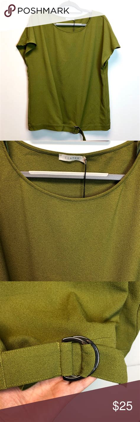 costes women top olive green xl womens tops clothes design fashion