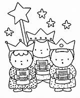 Coloring Kings Three Wise Men Pages Printable Getcolorings Color Cartoon sketch template