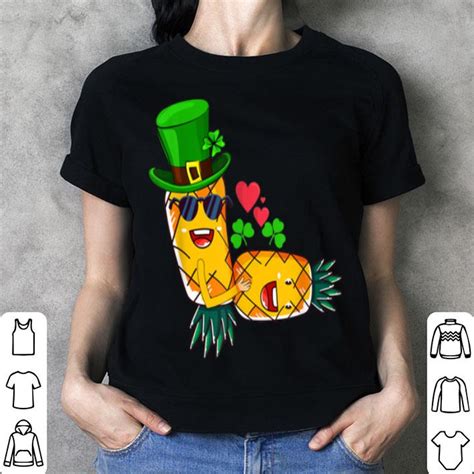 top irish swinger upside down pineapple having sex shamrock hat shirt