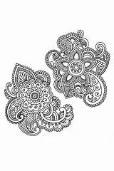 Henna Mehndi Flower Zentangle Mandalas Deborah Tatuajes sketch template