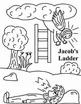 Jacob Coloring Ladder Esau Jacobs Dream Pages Template Netart sketch template