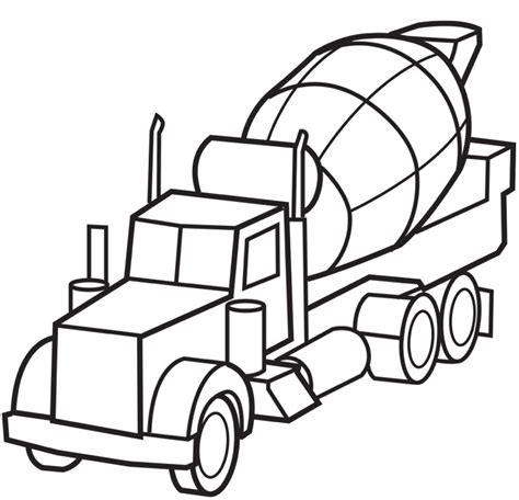 cement truck coloring page coloring page book