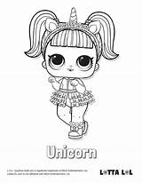 Coloring Lol Pages Unicorn Baby Doll Printable sketch template