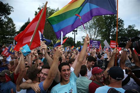 Photos Show Celebration Outside Supreme Court After Gay Marriage Made