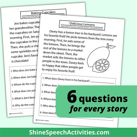 digital speech therapy wh questions auditory comprehension short
