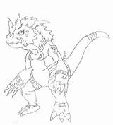 Digimon Coloring Pages Guilmon Growlmon Fanart Template sketch template