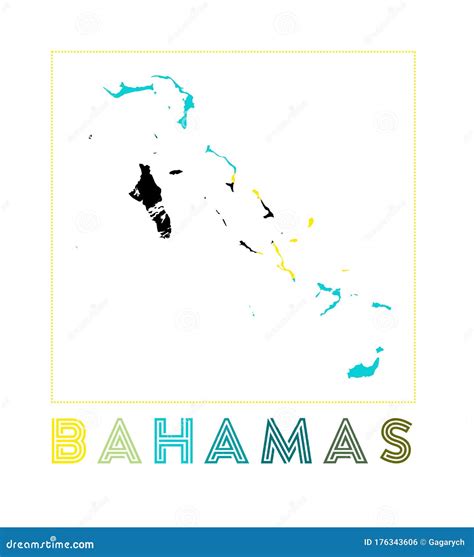 bahamas logo map  bahamas  country  stock vector