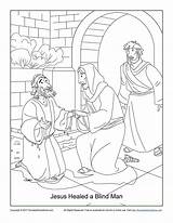 Bible Heals Man Healed Sunday sketch template