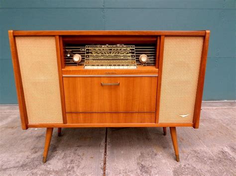 mid century modern  korting delmonico model  console stereo working modern console mid