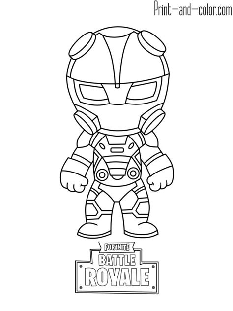 gaming pinwire fortnite battle royale coloring page carbide clint