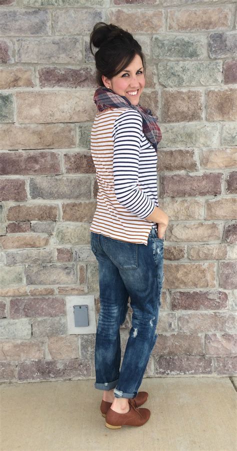 what i wore real mom style mixing plaid and stripes realmomstyle