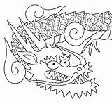 Drago Japonais Giapponese Disegno Acolore Draghi Stampare Coloritou sketch template