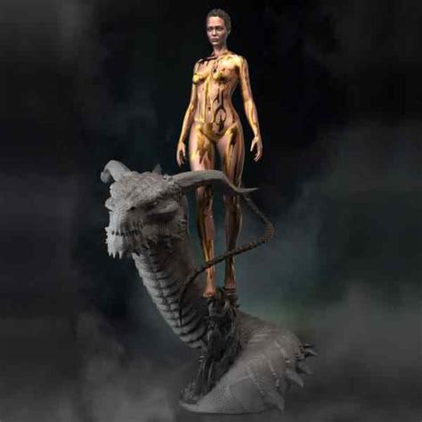Beowulf Grendel S Mother Angelina Jolie Statue Nsfw Stl 3d
