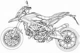 Ducati Hypermotard Multistrada Sketch sketch template