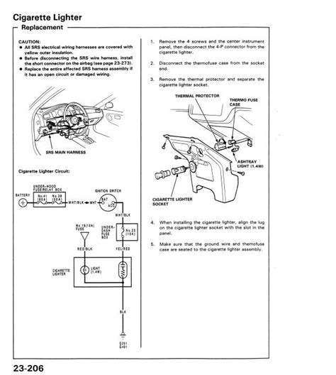 cigarette lighter socket wiring diagram