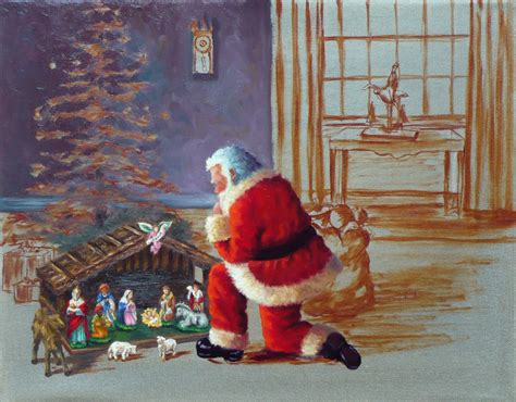 rita salazar dickerson santa claus nativity painting saint nicholas