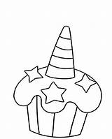 Cupcake Coloring Pages Unicorn Printable Sweet sketch template