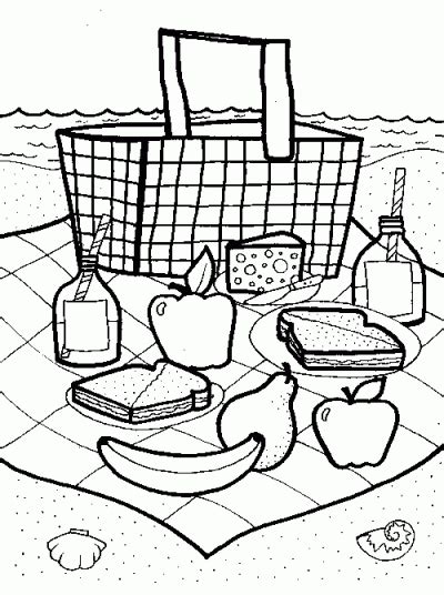 picnic basket coloring page fun family crafts