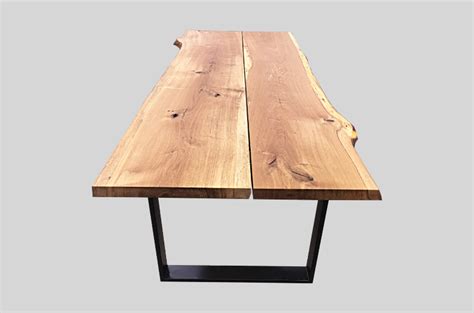 massivholztisch aus eiche mit baumkante individuell groesse pallaix
