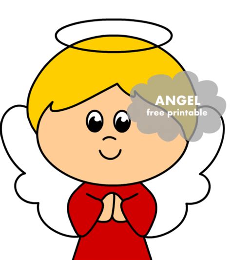 angel praying printable coloring page