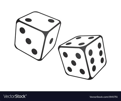 white dice royalty  vector image vectorstock