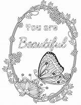 Coloring Pages Colouring Inspirational Quotes Adult Quote Adults Books Words Uplifting Beautiful Sheets Printable Butterfly Famous Book Choose Board Joy sketch template