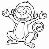Monkey Drawing Cartoon Outline Line Clipart Coloring Clipartmag Drawings Vector Pages Illustration Getdrawings Paintingvalley sketch template