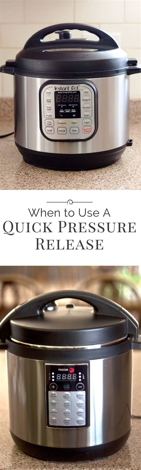 quick pressure release  natural pressure release
