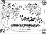 Seed Mustard Parable Coloring Pages Printable Bible Faith School Crafts Kids Sunday Activities Craft Sheets Seeds Parables Weeds Devotion Church sketch template