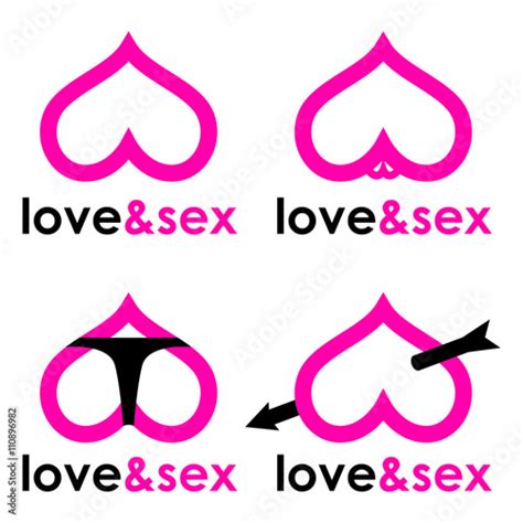 Sex Shop Logo Hearts Collection Buy This Stock Vector And Explore