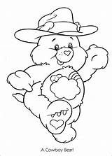 Care Coloring Pages Bear Printable Kids Bears Cowboy Print sketch template
