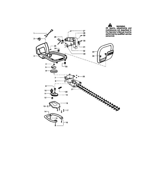 bladehandle diagram parts list  model ghtletype weedeater parts hedge trimmer parts