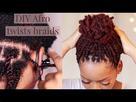 afro kinky twist braids  natural hair youtube