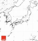 Map Japan Blank Simple Maps Maphill Labels Printable Reproduced sketch template