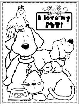 pets coloring page  images pets preschool theme pets preschool