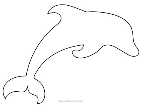 printable dolphin template dolphins animal templates animal