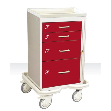 alimed mini series  drawer emergency cart