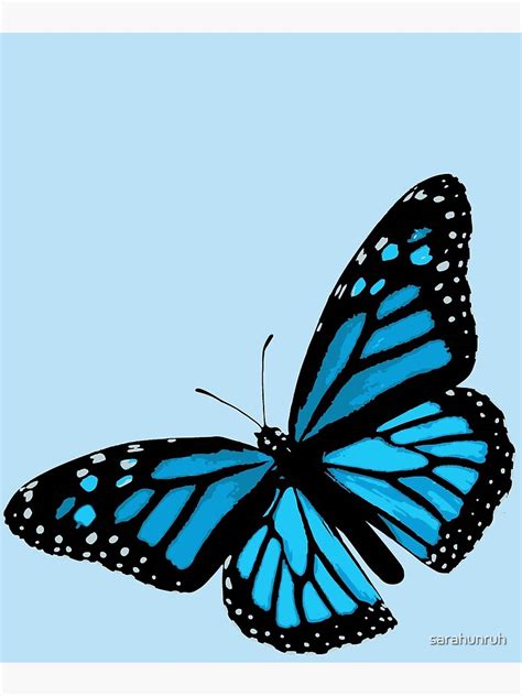 blue monarch butterfly poster  sale  sarahunruh redbubble