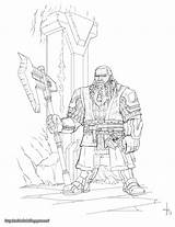 Dwarf Warrior Line Deviantart sketch template