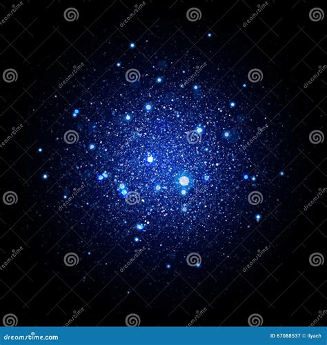 blauer funkelnpartikel hintergrundeffekt funkeln stock abbildung illustration von glaenzend