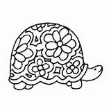 Turtle Shell Coloring Pages Flowery Surfnetkids sketch template