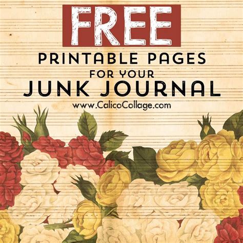 printable pages   junk journal   junk journal