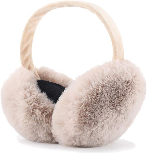 Winter Ear Muffs Faux Fur Warm Earmuffs Cute Foldable Outdoor Ear