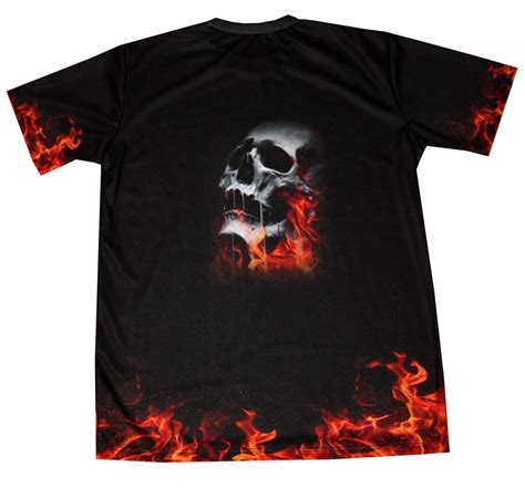 skull on fire t shirt t shirts with all kind of auto moto cartoons and music themes
