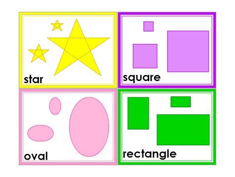 printable shape flashcards great  kids printable shapes