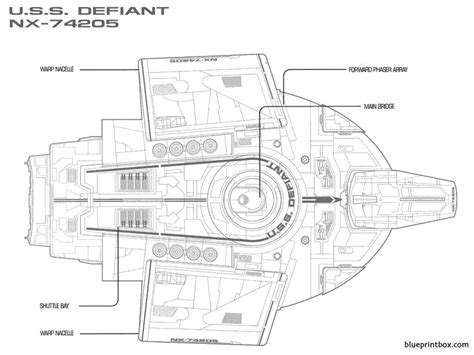 uss defiant blueprintboxcom  plans  blueprints  cars trailers ships airplanes