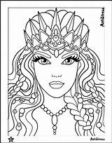 Coloring Pages Beautiful Women Adults Woman Beauty Cute People Colouring Color Printable Girls Mandala Getcolorings Getdrawings Print Template Creative Abstract sketch template