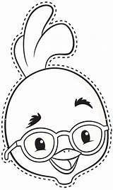 Chicken Little Template Masks Templates Printable Mask Crafts Chick Coloring Face Disney Books Party Printablee Preschool Baby Battle Outline Hen sketch template