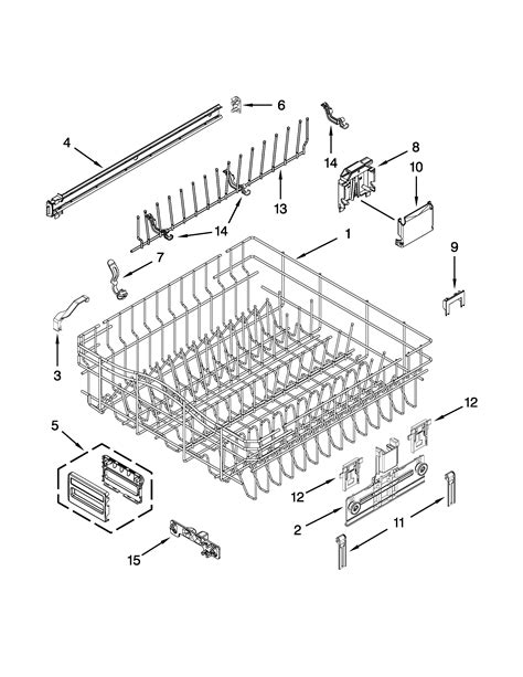 kitchenaid dishwasher parts upper rack diagram kitchen aid dishwasher rack roller repair